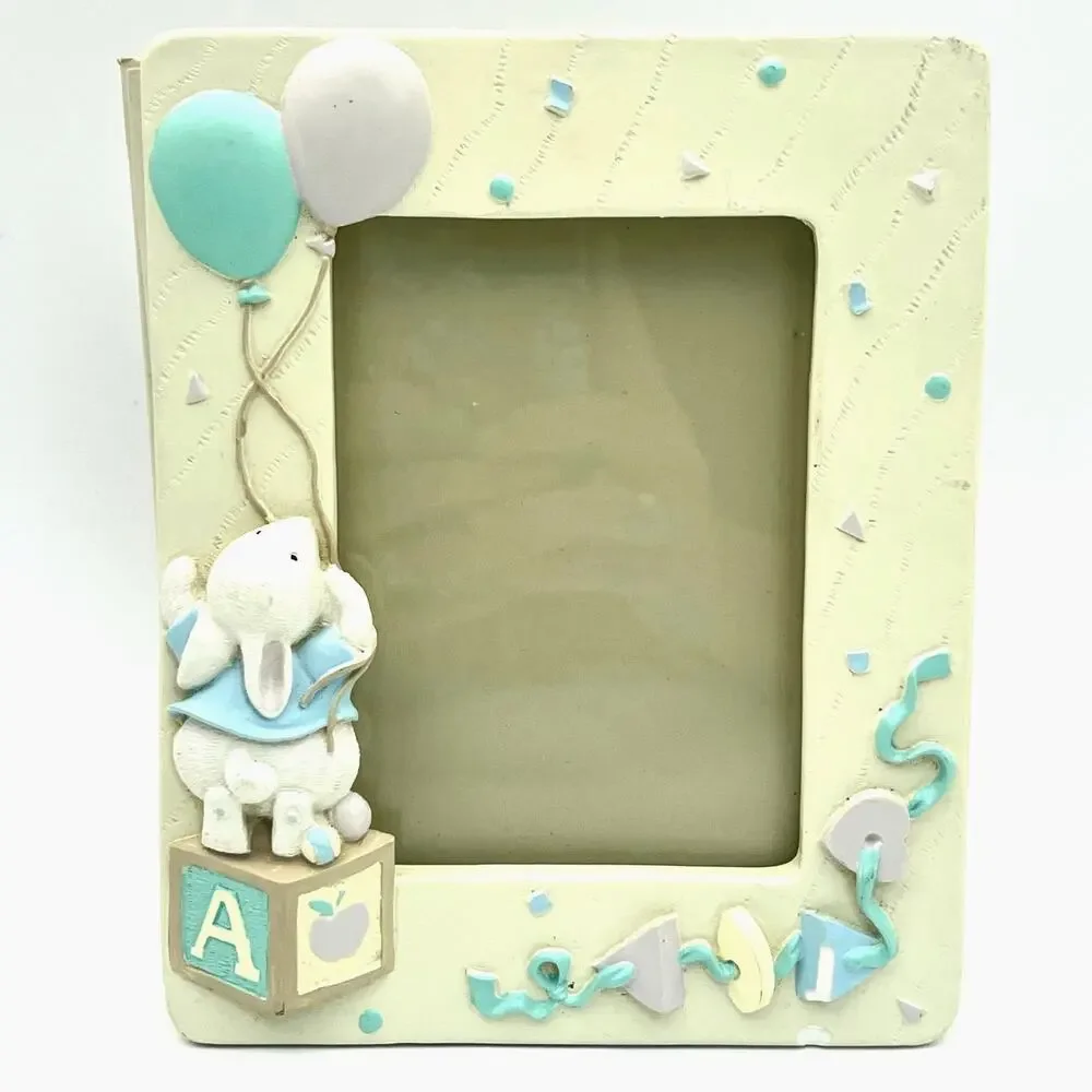 Vintage Burnes Baby Photo Album Bunny Balloons 1992 4x6 Holds 80 Nursery Gift